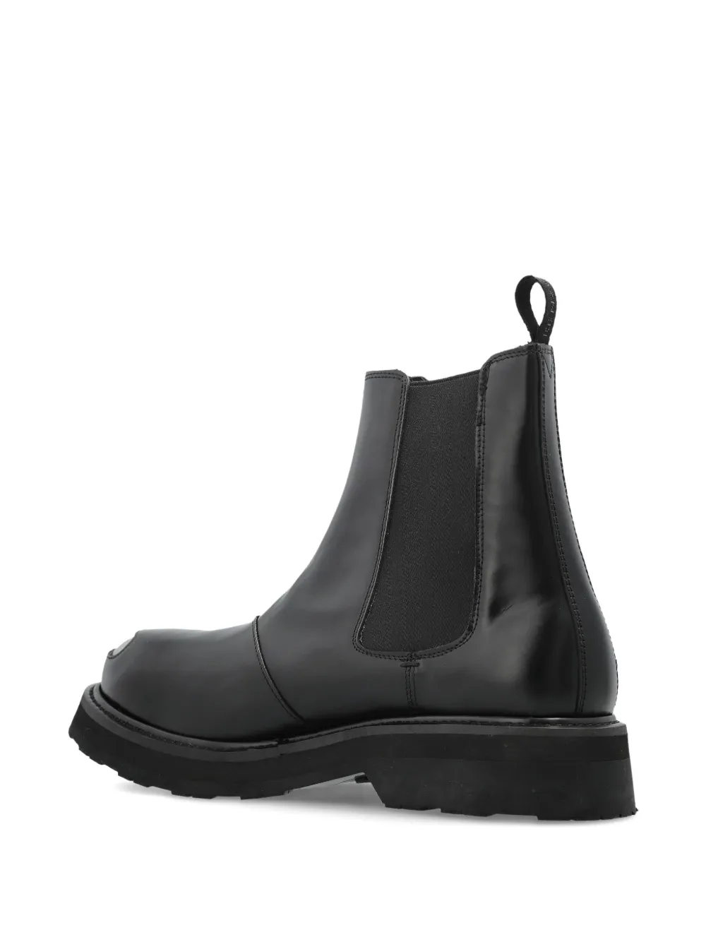 Kenzo Logo Plaque Leather Boot In Black