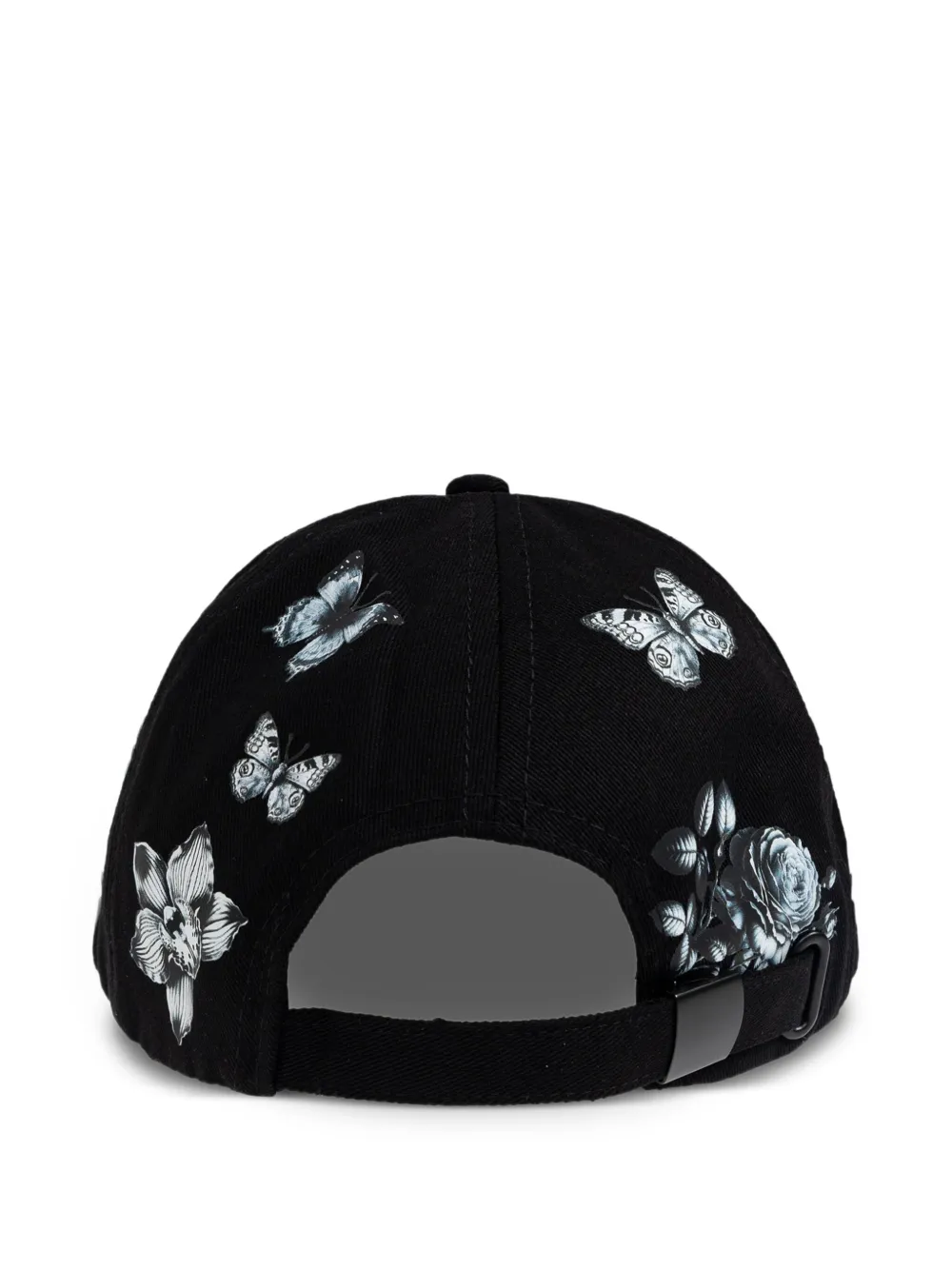 Versace Jeans Couture Pet met bloem en vlinder Zwart