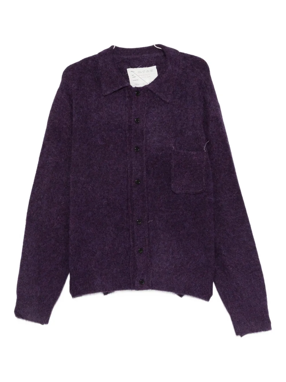 Camiel Fortgens Alpaca Wool-blend Cardigan In Purple