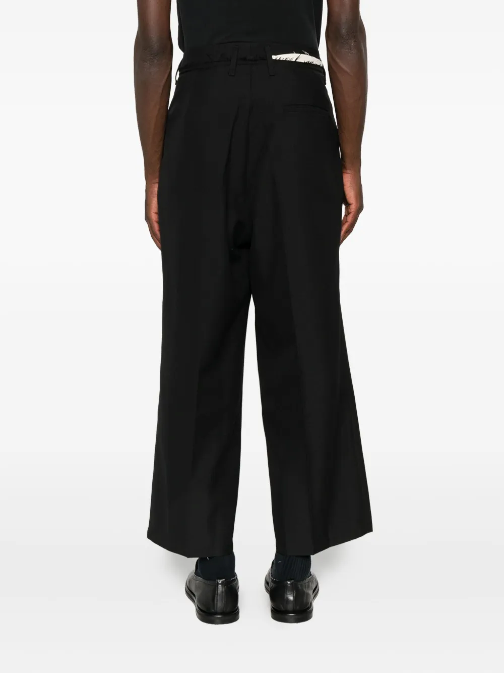 Camiel Fortgens Distressed-effect Tailored Trousers In Brown
