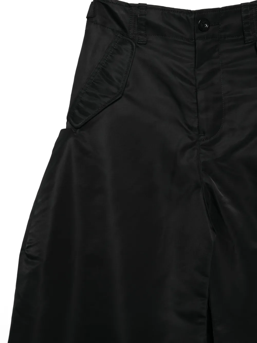 sacai Broek met wijde pijpen Zwart