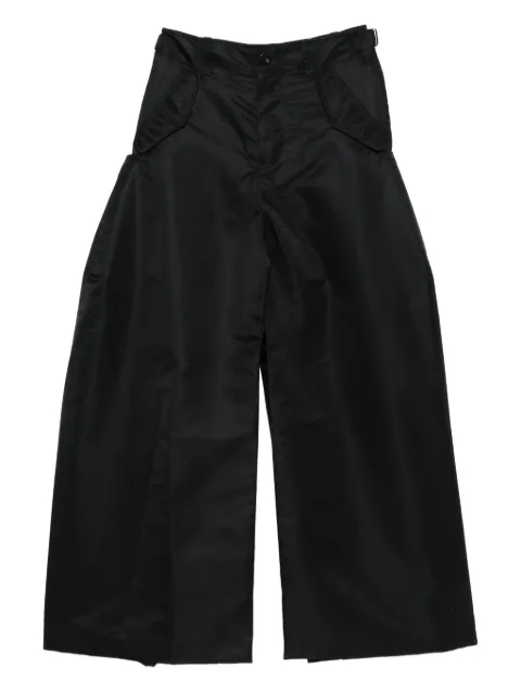 sacai buckle-detail wide-leg trousers