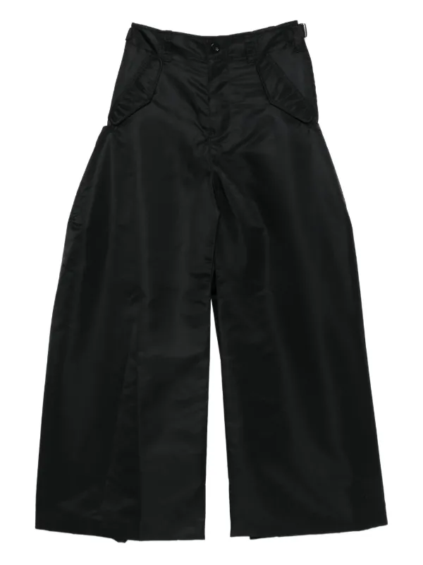 Sacai バックル ワイドパンツ | ブラック | FARFETCH JP