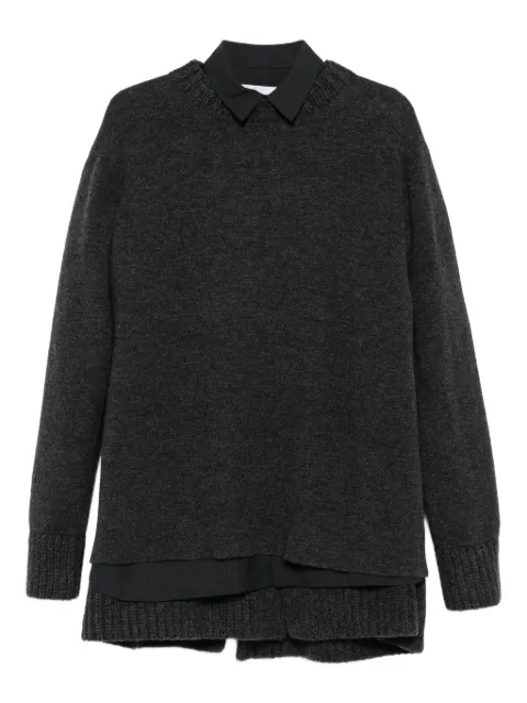 sacai vestido corto con cuello