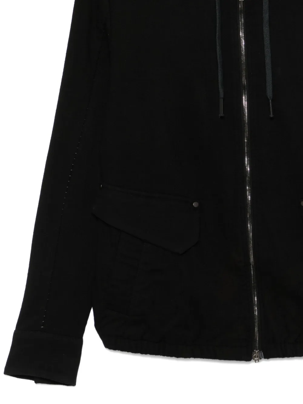 Masnada Jack met capuchon en rits Zwart