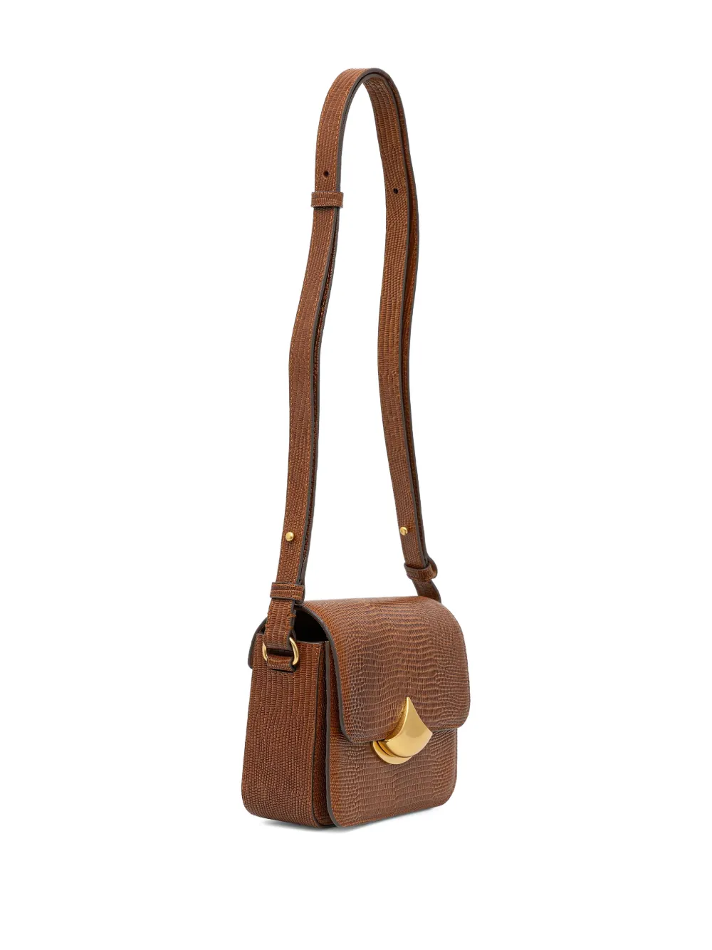 Sessun Leather Cross Body Bag In Brown