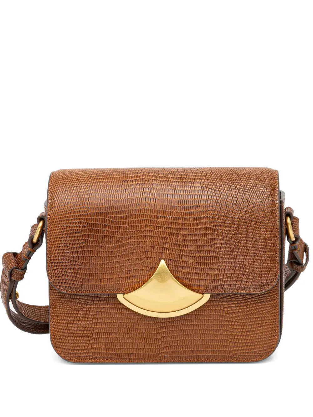 Sessun Leather Cross Body Bag In Brown