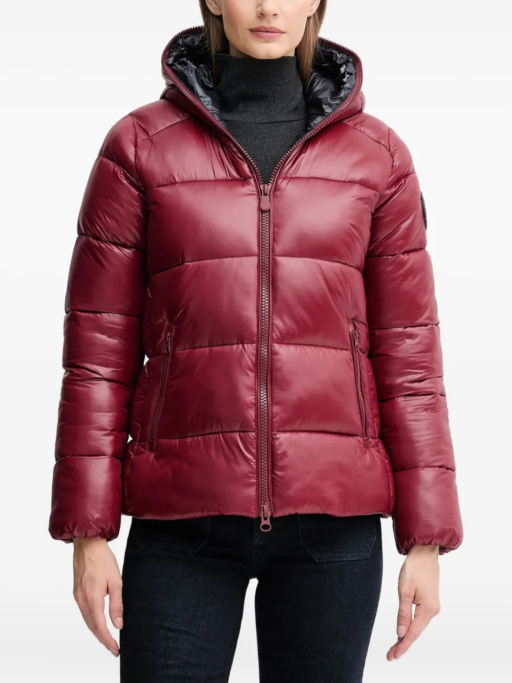 Save The Duck Lois hooded padded jacket | Red | Image 1