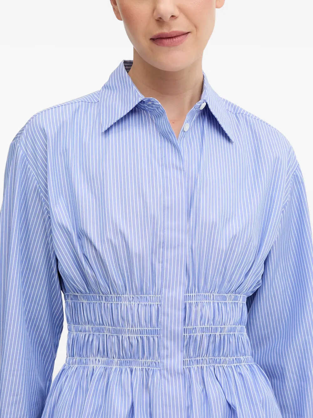 rag & bone Blythe gestreepte gelaagde blouse Blauw