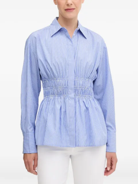 rag & bone Blythe striped shirred shirt