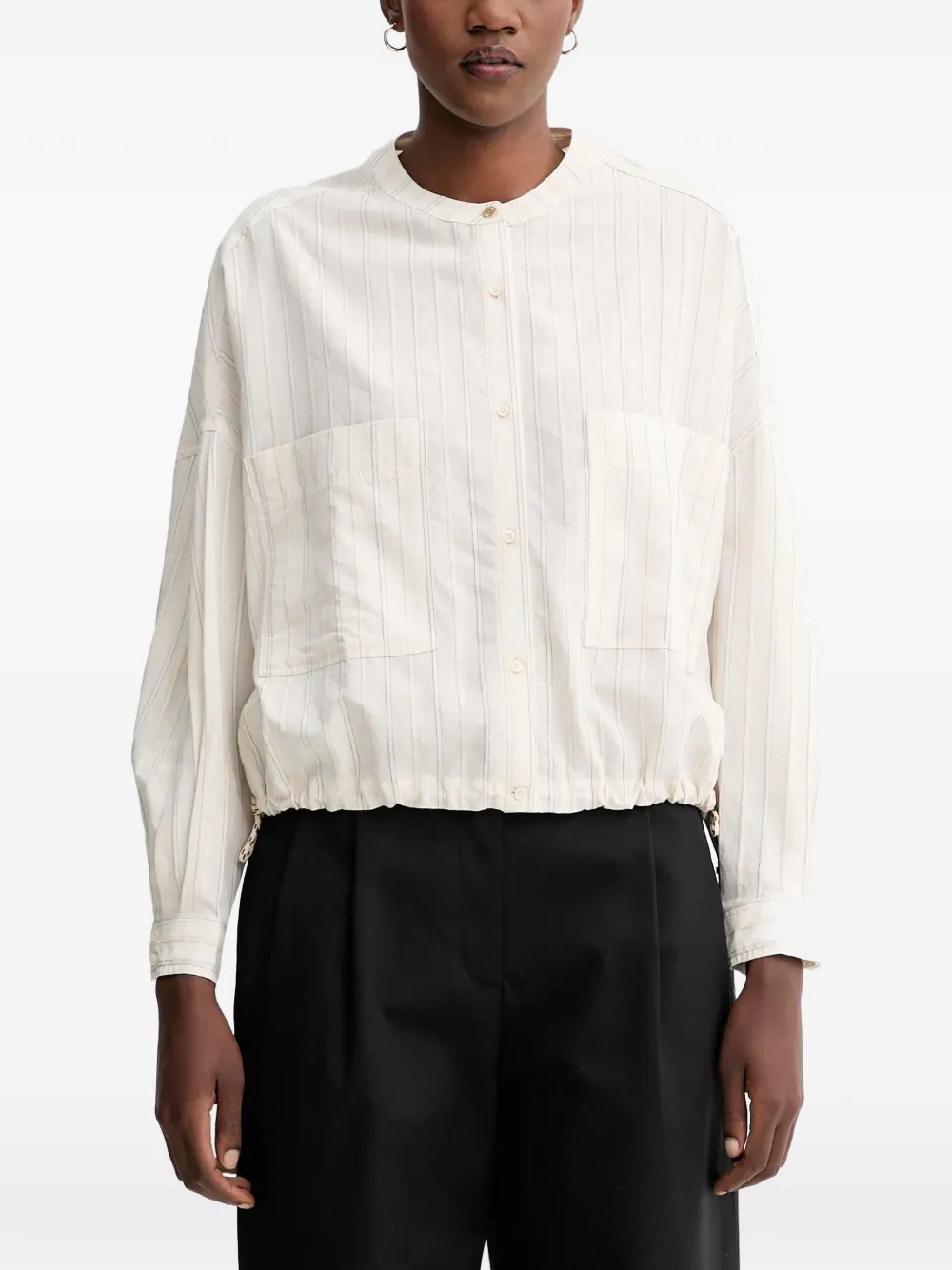 Sessùn camisa con rayas estampadas | neutro | Image 1