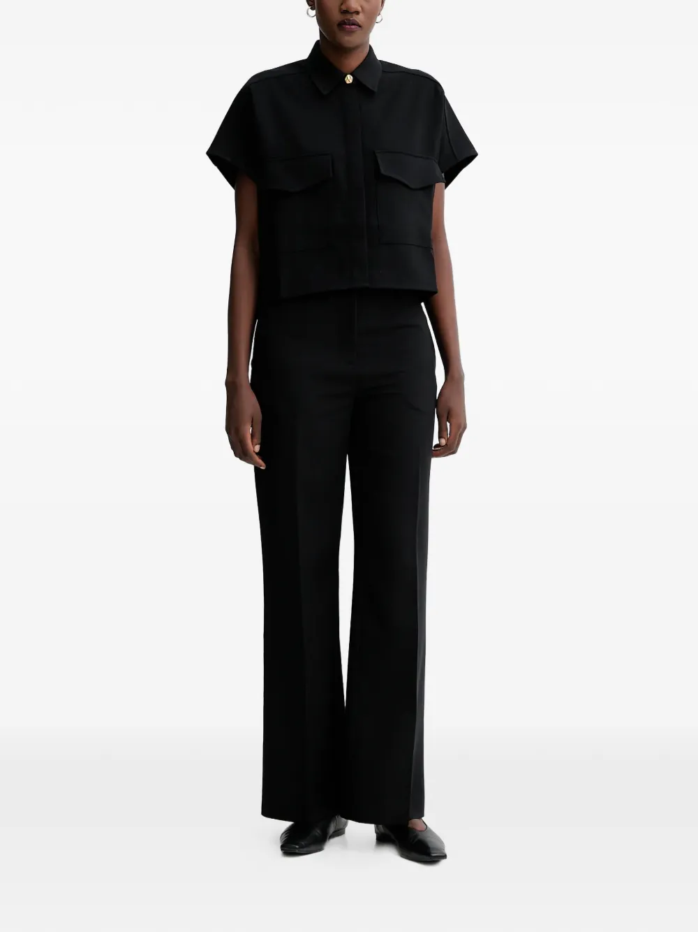 Sessun Wide-leg Trousers In Black