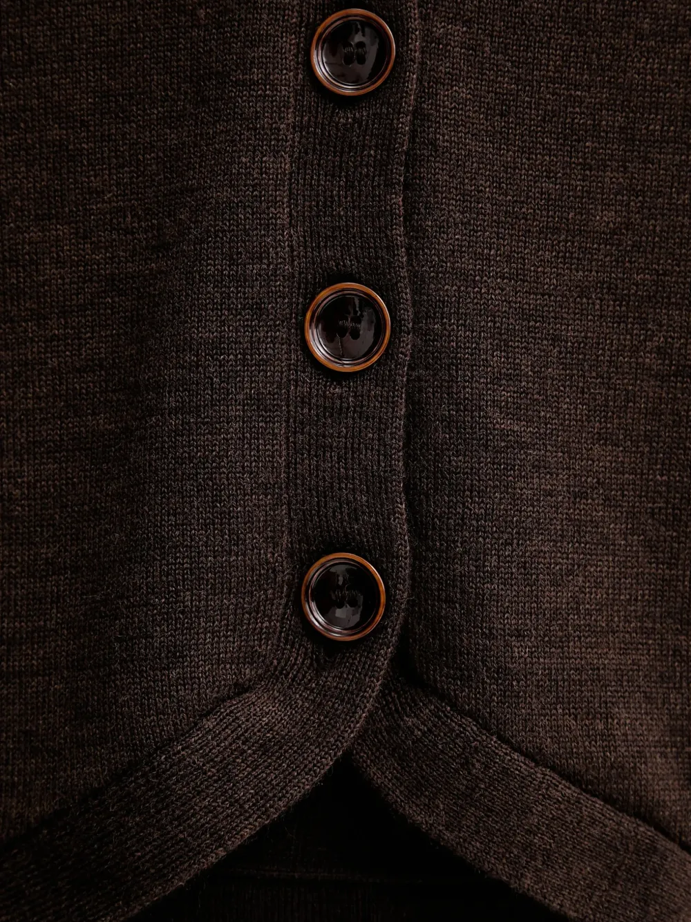 Sessun V-neck Knitted Top In Brown