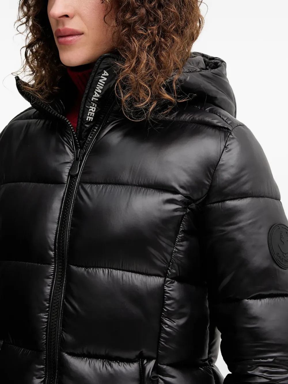 Save The Duck Hooded Padded Jacket In Black