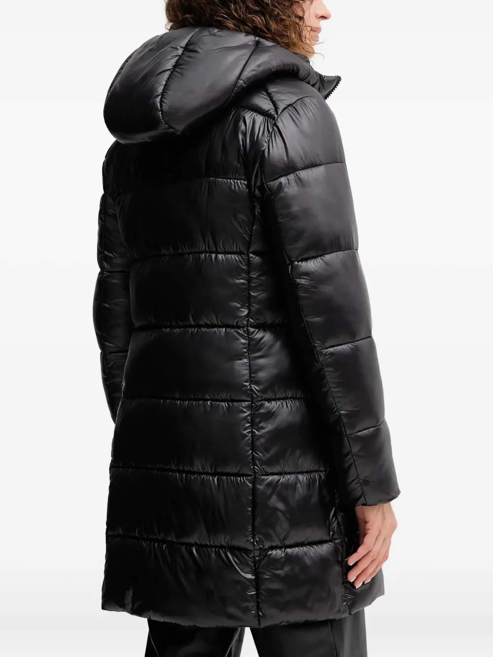 Save The Duck Hooded Padded Jacket In Black