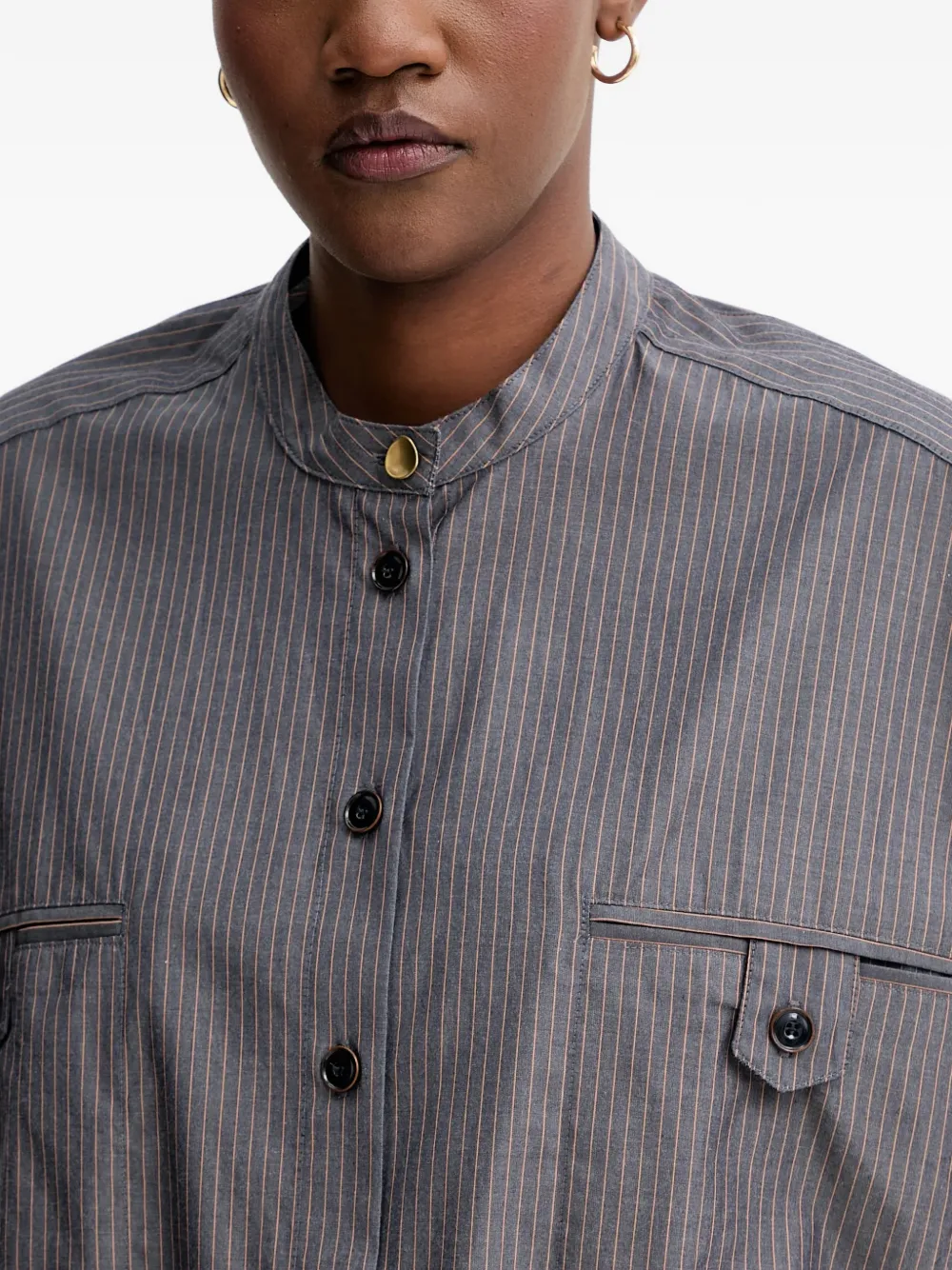 Sessun Striped Shirt In Gray