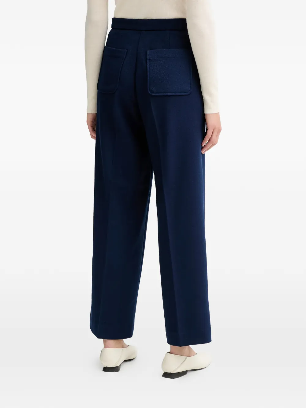 Sessun Cropped Flared Trousers In Blue