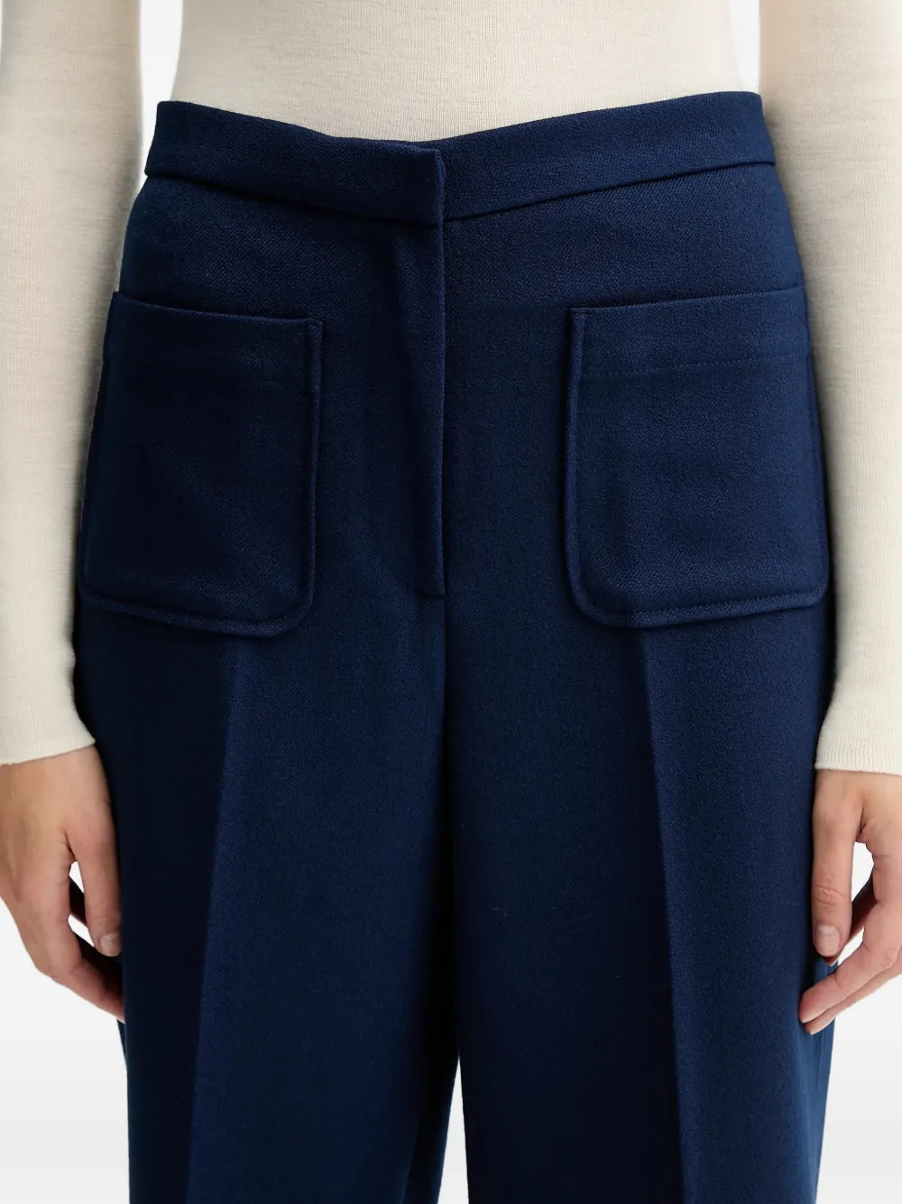 Sessun Cropped Flared Trousers In Blue