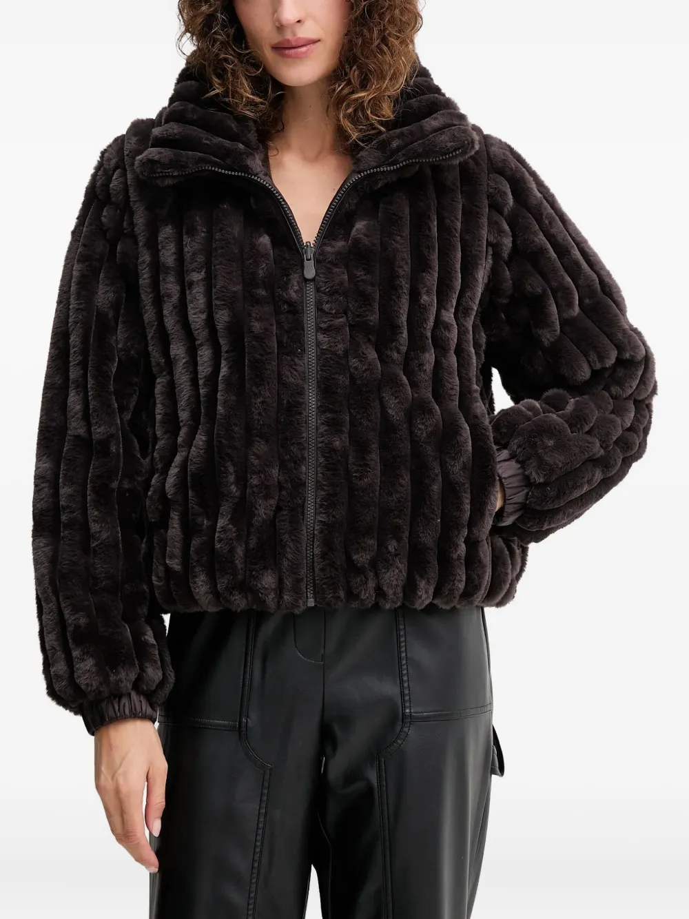Save The Duck textured pufer jacket | Brown | Image 1