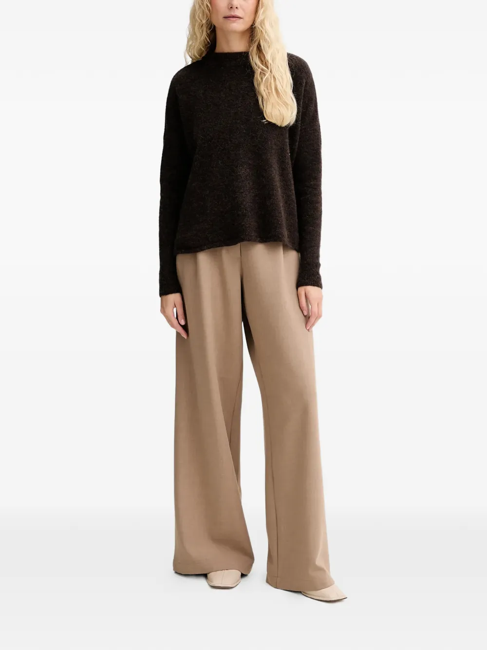 Sessun Palazzo Trousers In Brown