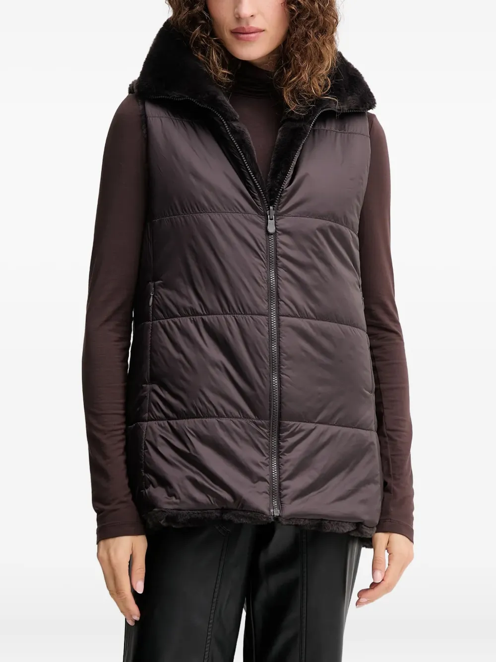 Save The Duck Nives Faux-fur Gilet In Black