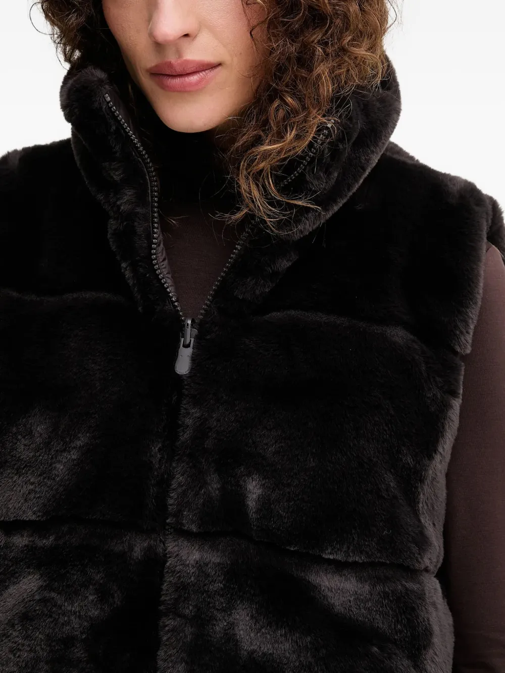 Save The Duck Nives Faux-fur Gilet In Black