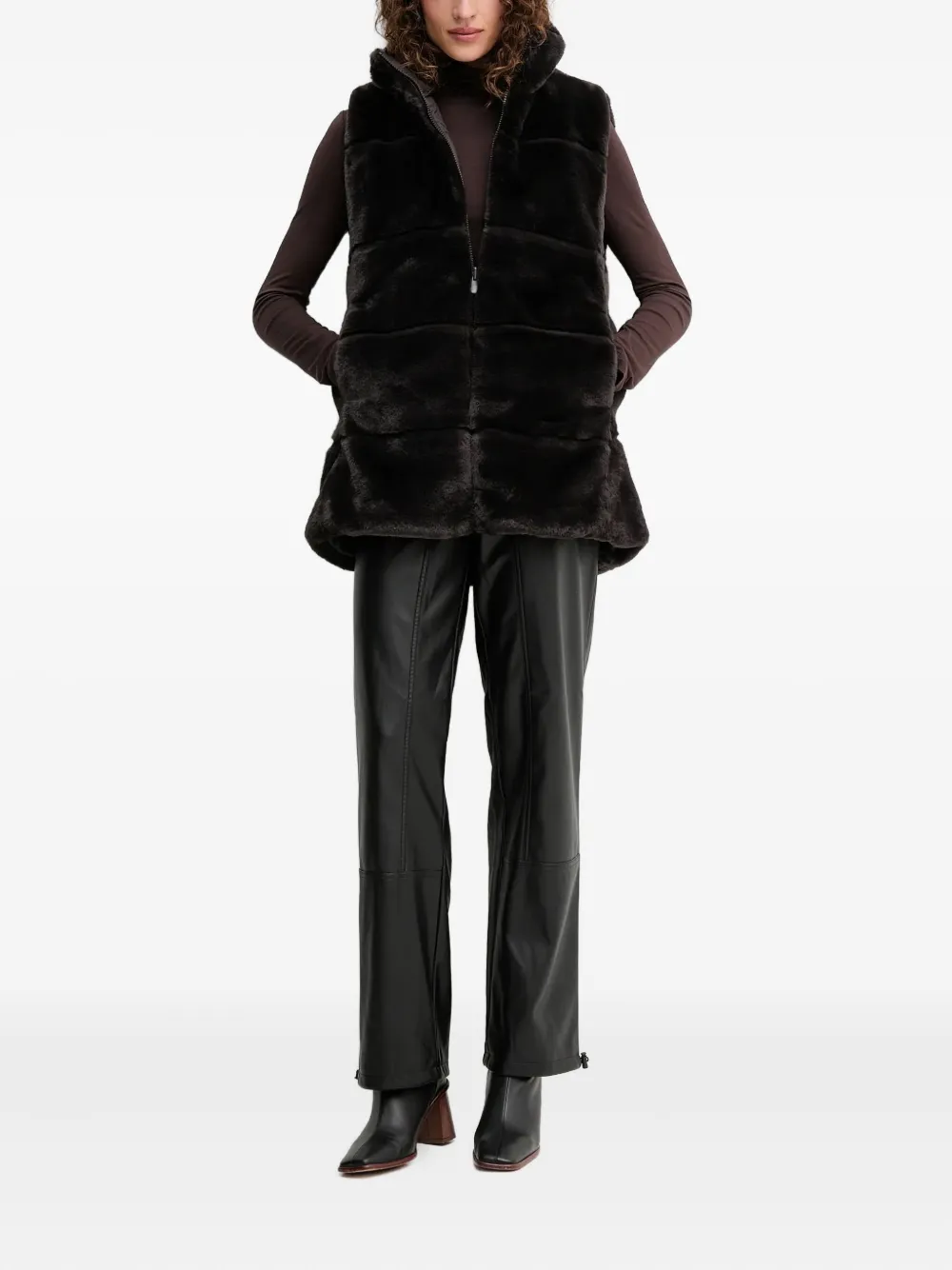 Save The Duck Nives Faux-fur Gilet In Black