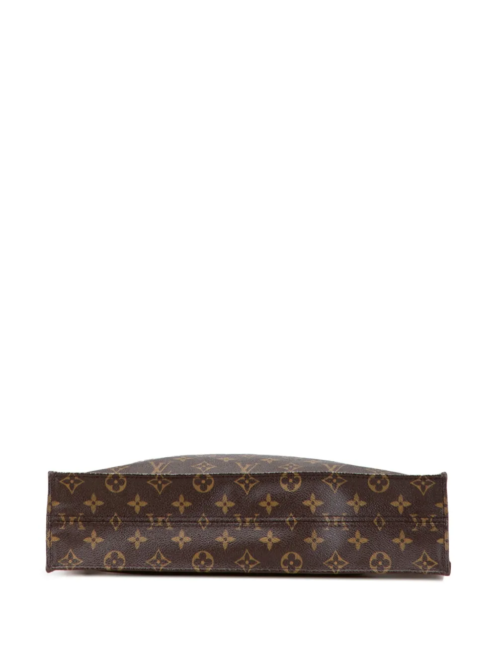 Pre-owned Louis Vuitton 2005 Monogram Sac Plat Tote Bag In Brown