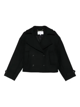 Maison Kitsuné クロップド ピーコート | ブラック | FARFETCH JP