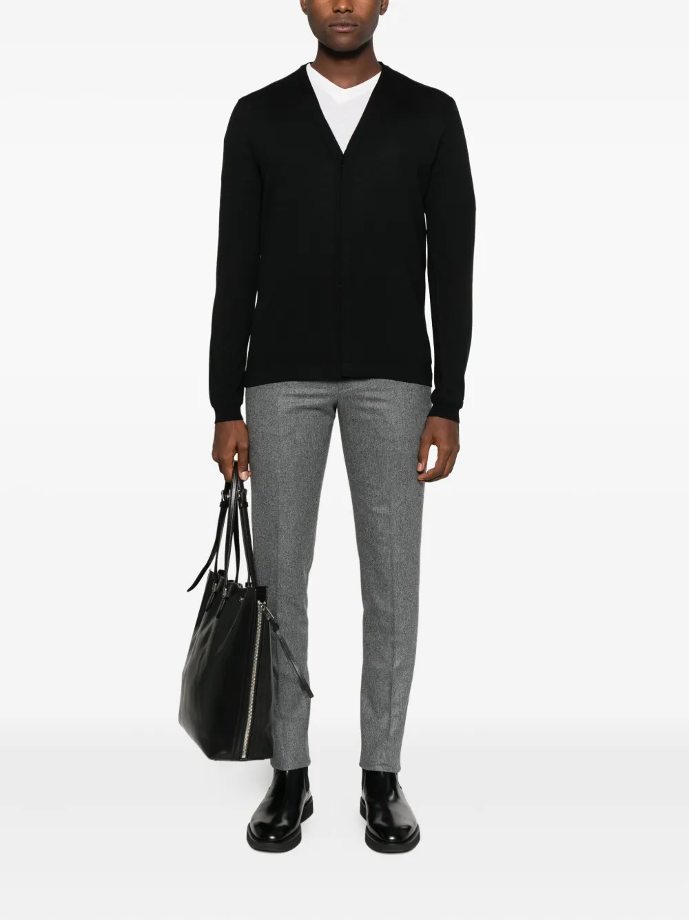 Tagliatore Wollen pantalon met gemêleerd effect - Grijs
