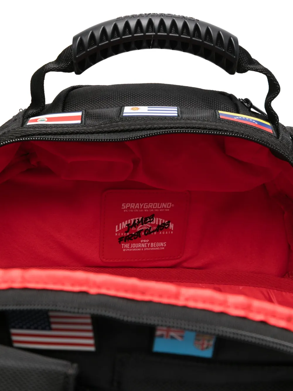 Sprayground Kid James Flags Backpack In Black