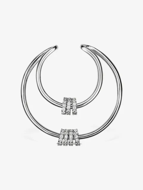 OBSIDIAN arete ear-cuff con diseño de dos bandas