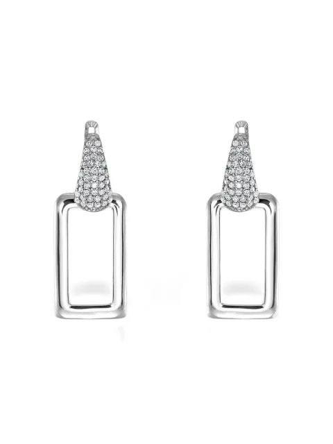 OBSIDIAN rectangle drop earrings