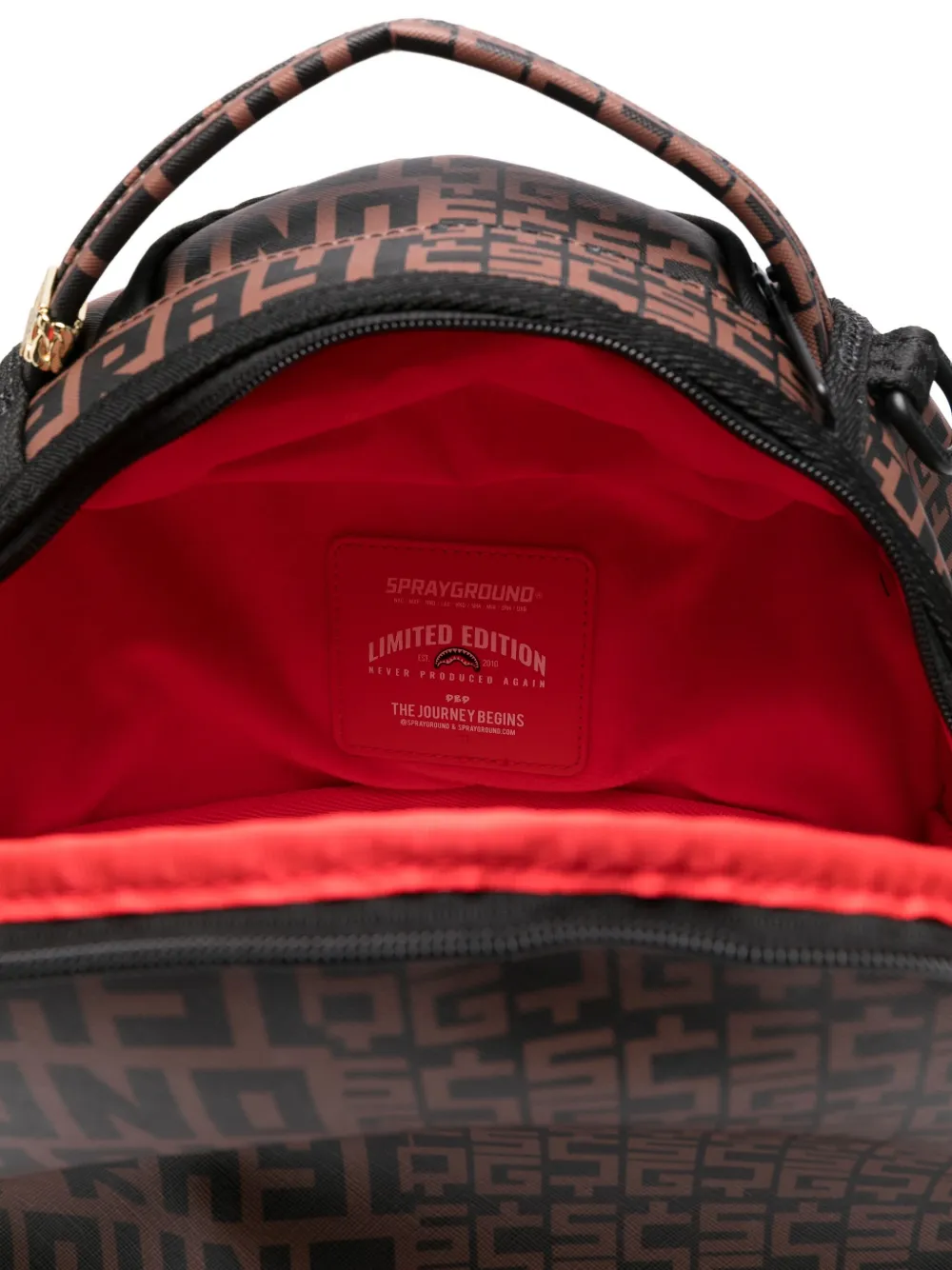 Sprayground Kid Shark-graphic Backpack In Brown