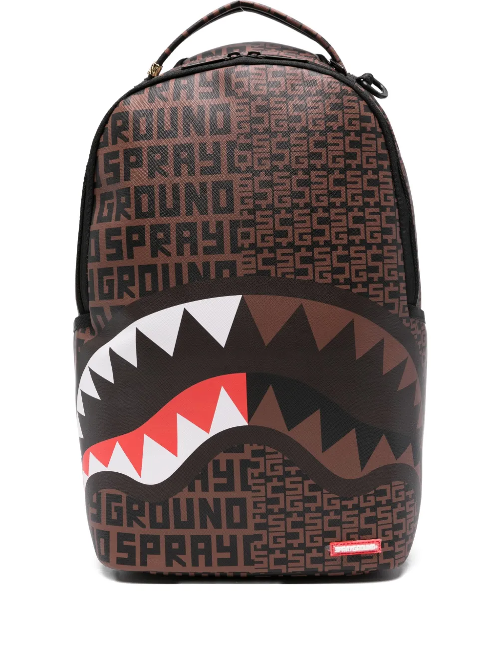 Sprayground Kid Shark-graphic Backpack In Brown