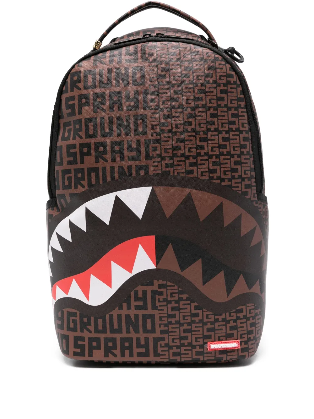 sprayground kid sac à dos à imprimé requin | marron | Image 1