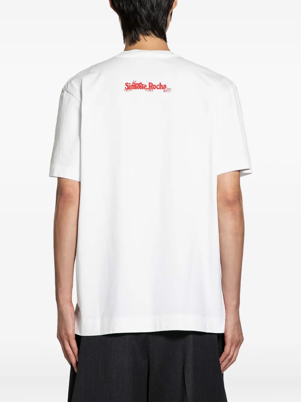 Simone Rocha T-shirt met hazenprint Wit
