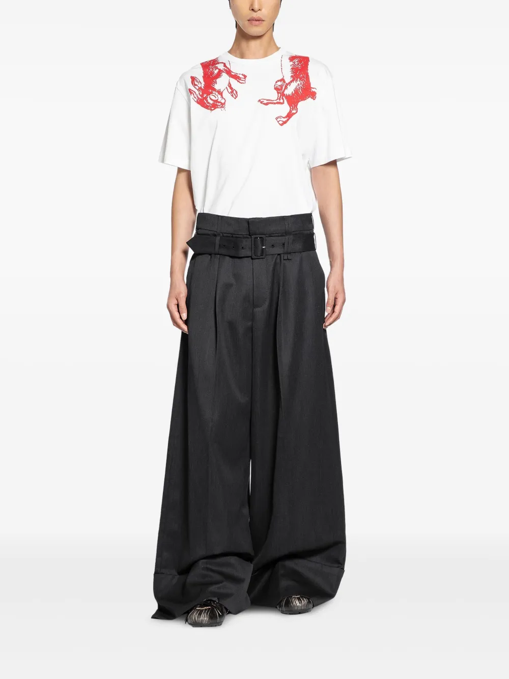 Simone Rocha camiseta con estampado de liebre | Playeras | Image 2
