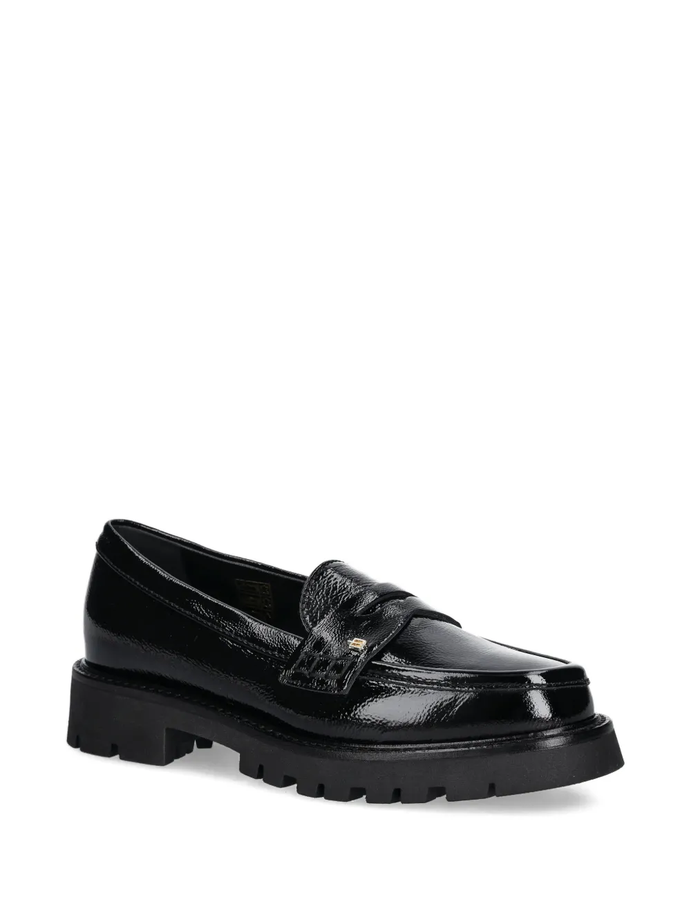 Baldinini lug-sole platform penny loafers - Zwart
