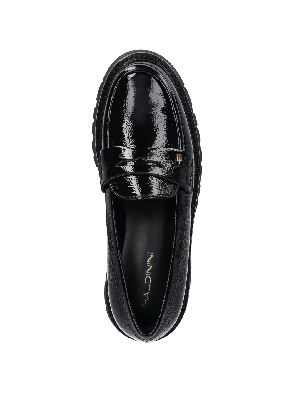 Baldinini Penny loafers met plateauzool Zwart