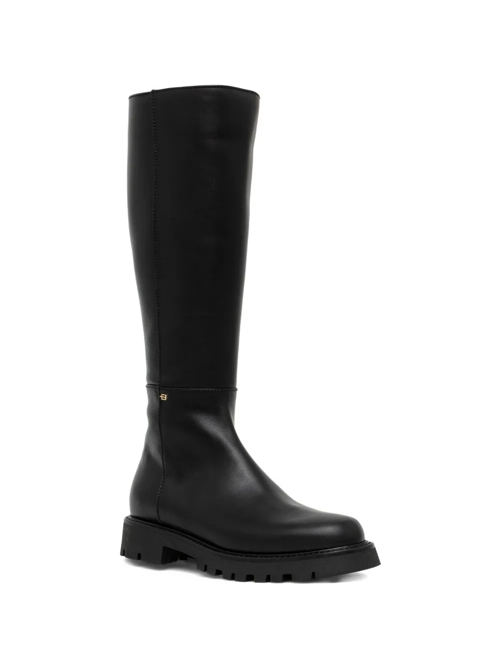 Baldinini leather knee-high boots Zwart
