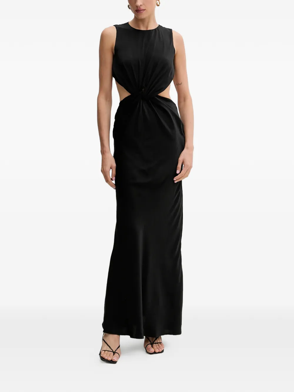 Bardot cut-out maxi dress - Nero