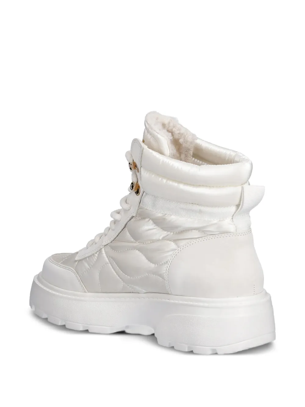 Blauer Gewatteerde veterlaarzen Wit