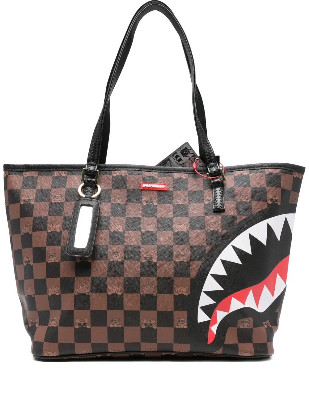 Sprayground Kid Sharks In Paris Tote Bag In Brown