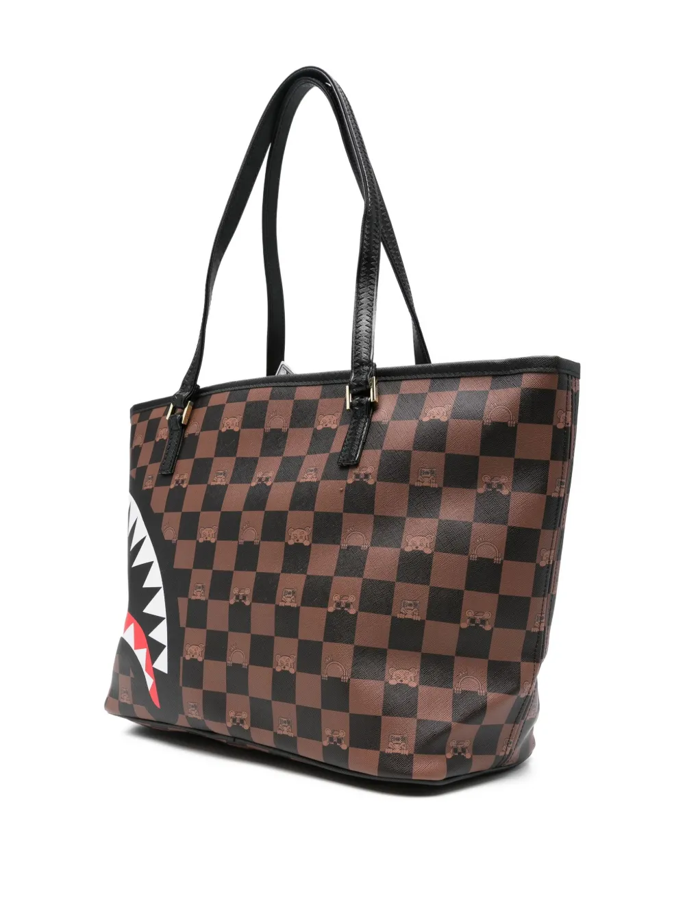 Sprayground Kid Sharks In Paris Tote Bag In Brown