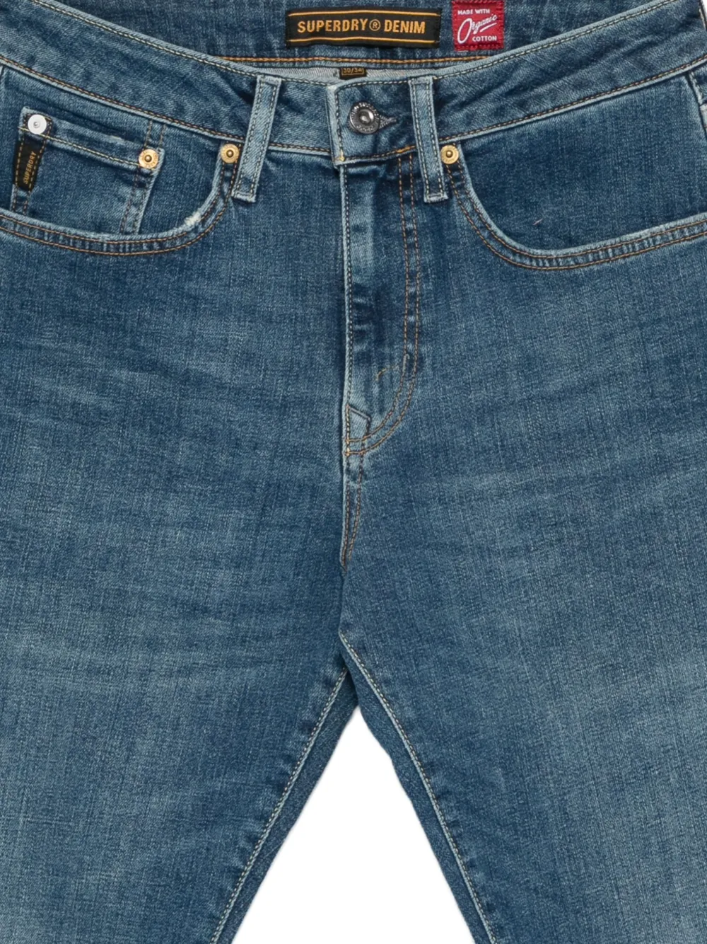 Superdry Jeans met logopatch Blauw