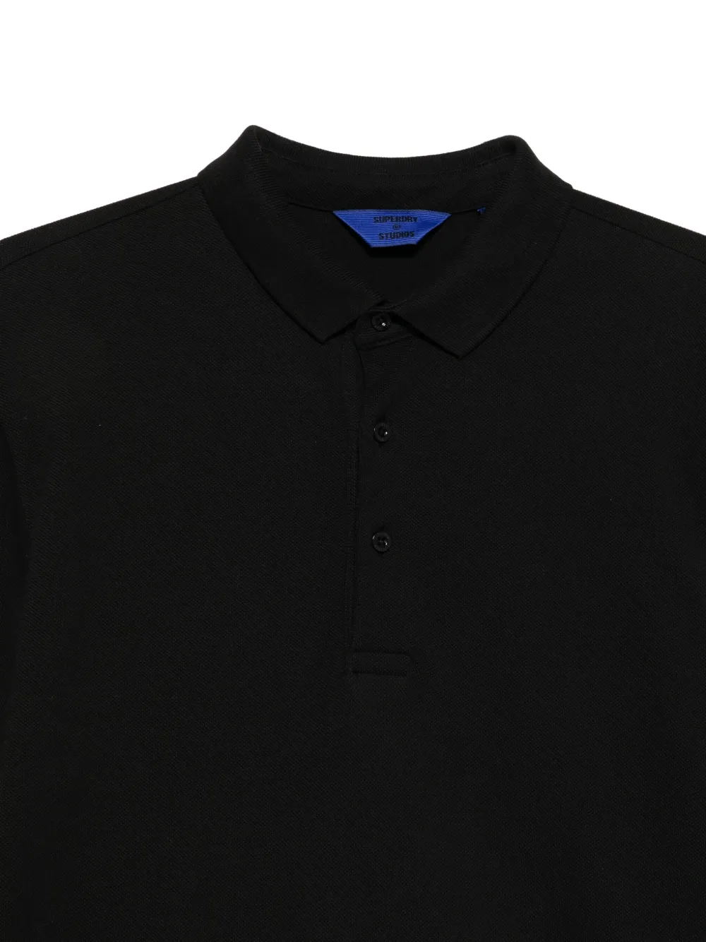 Superdry Poloshirt met lange mouwen Zwart