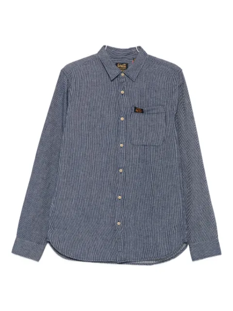 Superdry pinstripe chest-pocket shirt