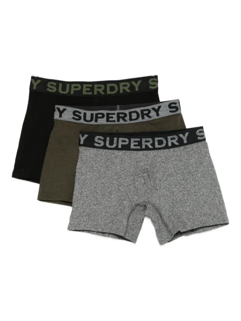 Superdry logo-waistband briefs (pack of three)