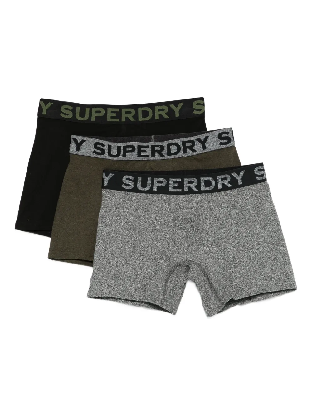 Superdry logo-waistband briefs (pack of three) | Black | Image 1